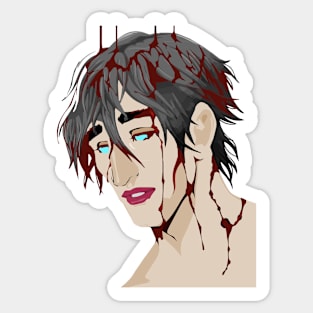 Boy covered in blood Sticker